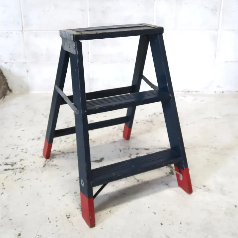 ビンテージ ウッドステップラダー