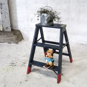 ビンテージ ウッドステップラダー