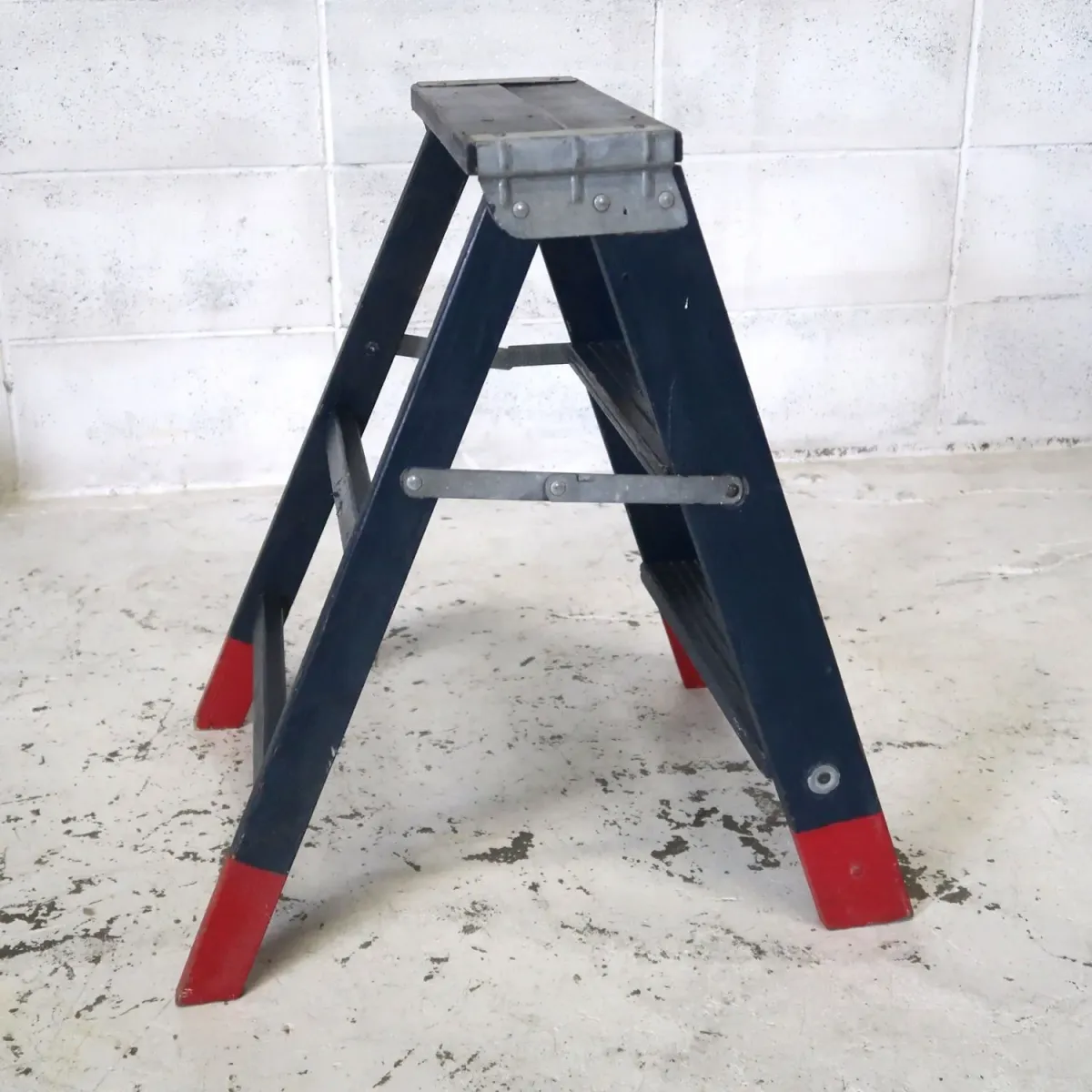 ビンテージ ウッドステップラダー