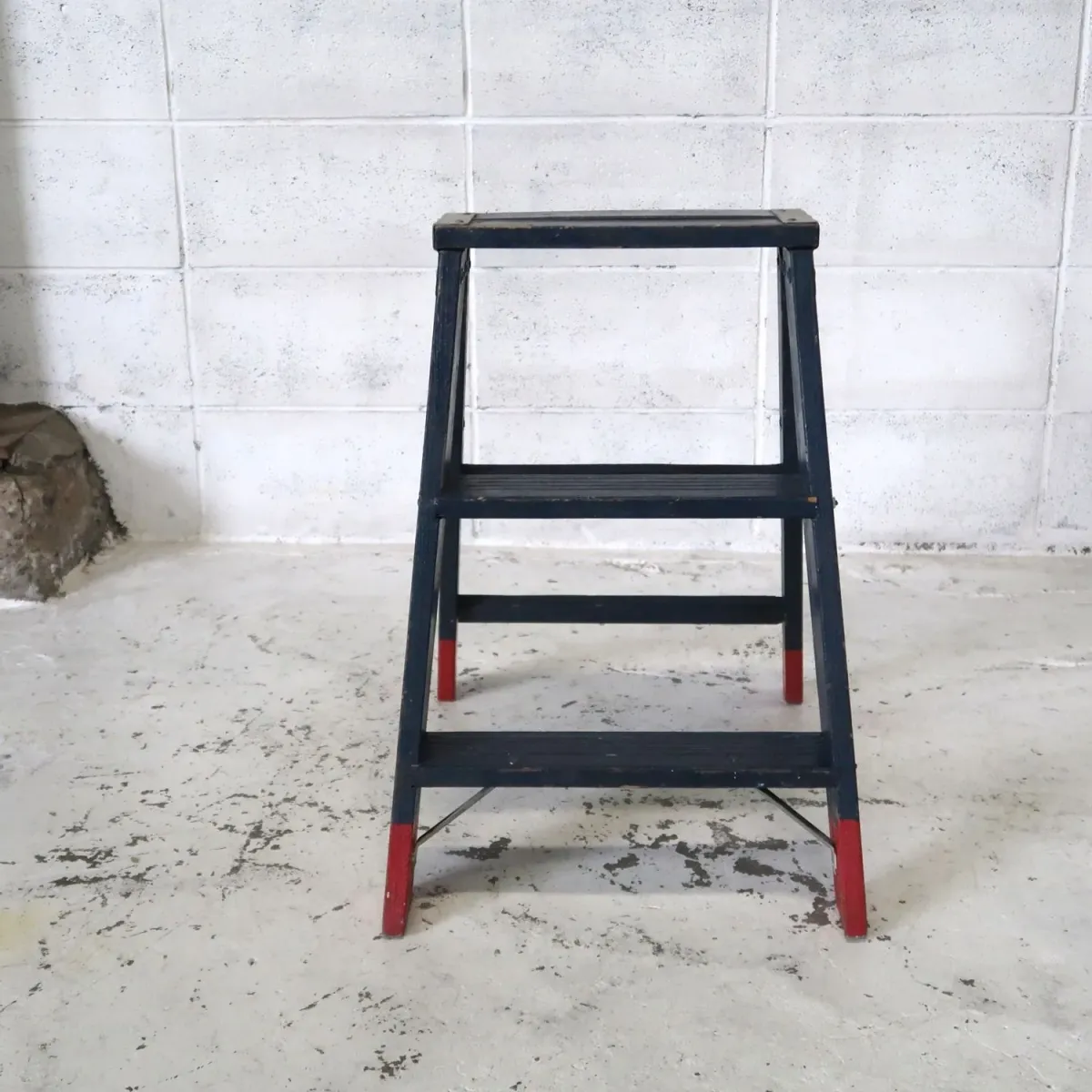 ビンテージ ウッドステップラダー