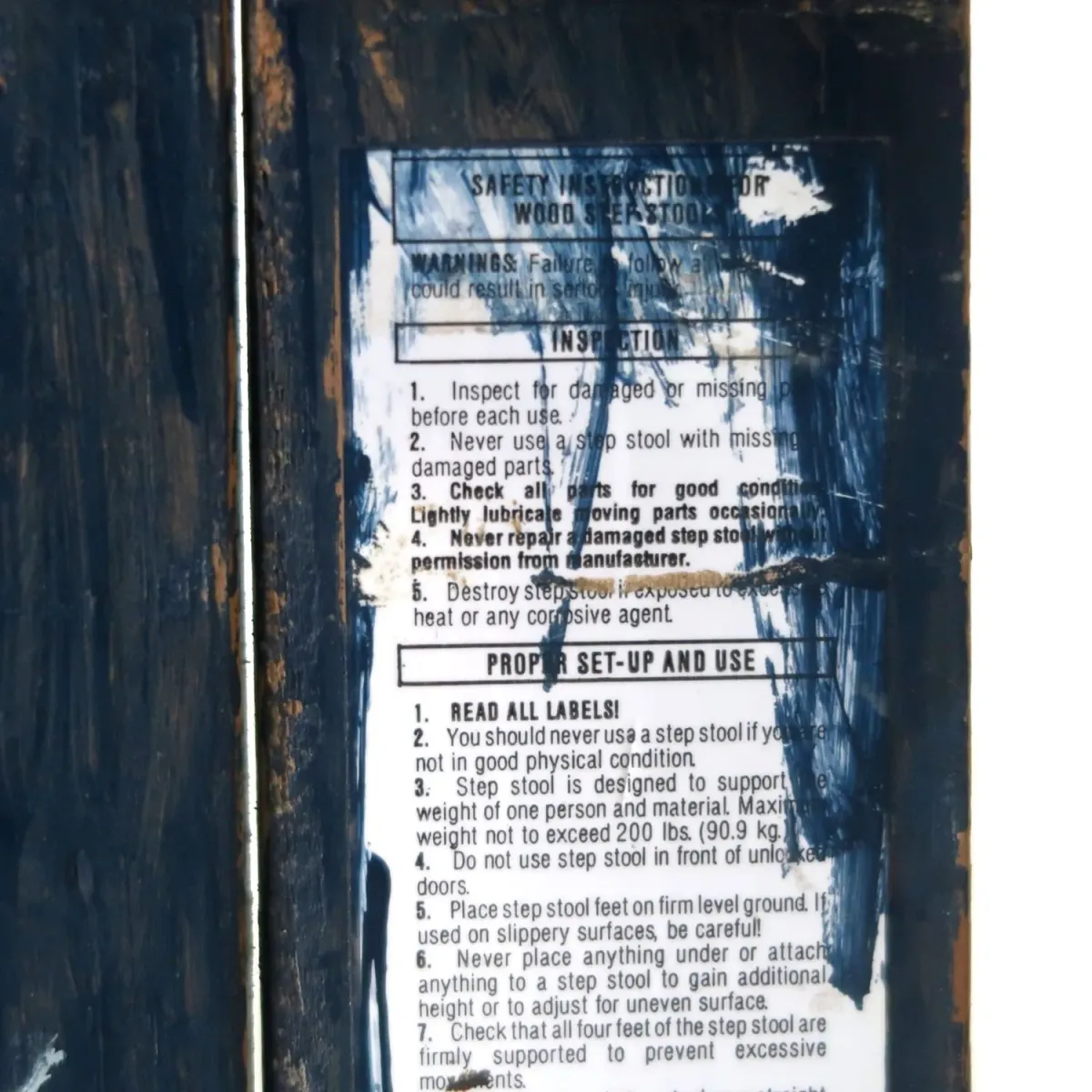 ビンテージ ウッドステップラダー