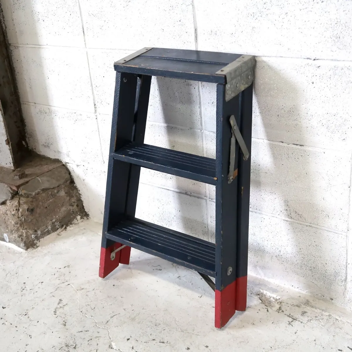 ビンテージ ウッドステップラダー