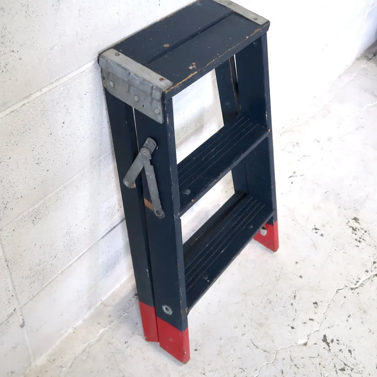 ビンテージ ウッドステップラダー