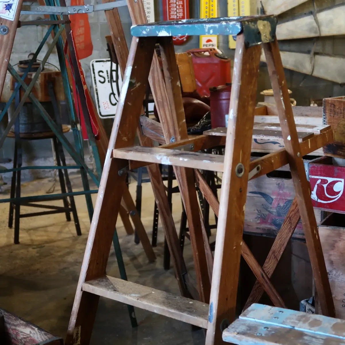 ビンテージ ウッドラダー