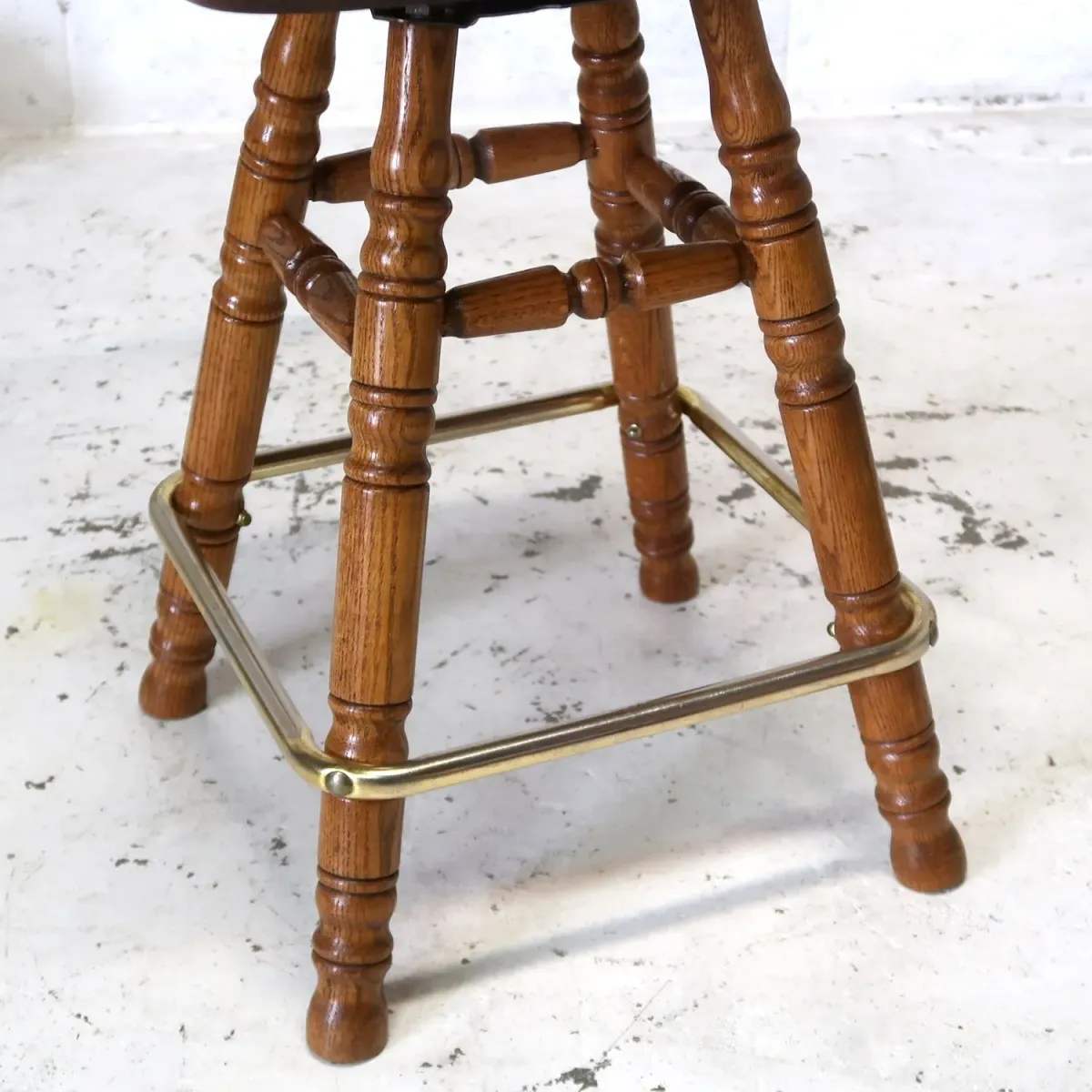 アンティーク ウッド カウンターチェア