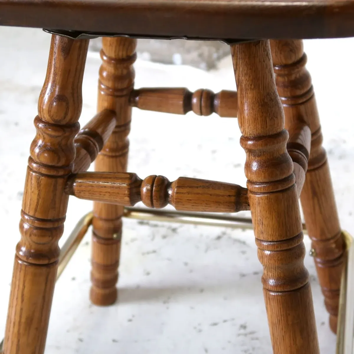 アンティーク ウッド カウンターチェア