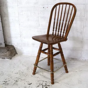 アンティーク ウッド カウンターチェア