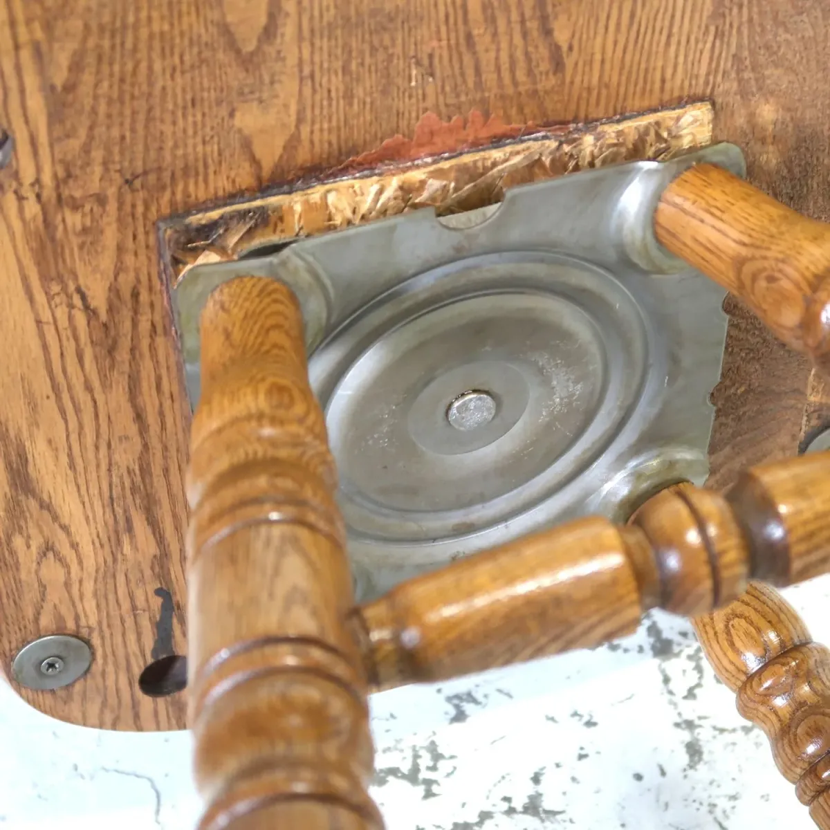 アンティーク ウッド カウンターチェア