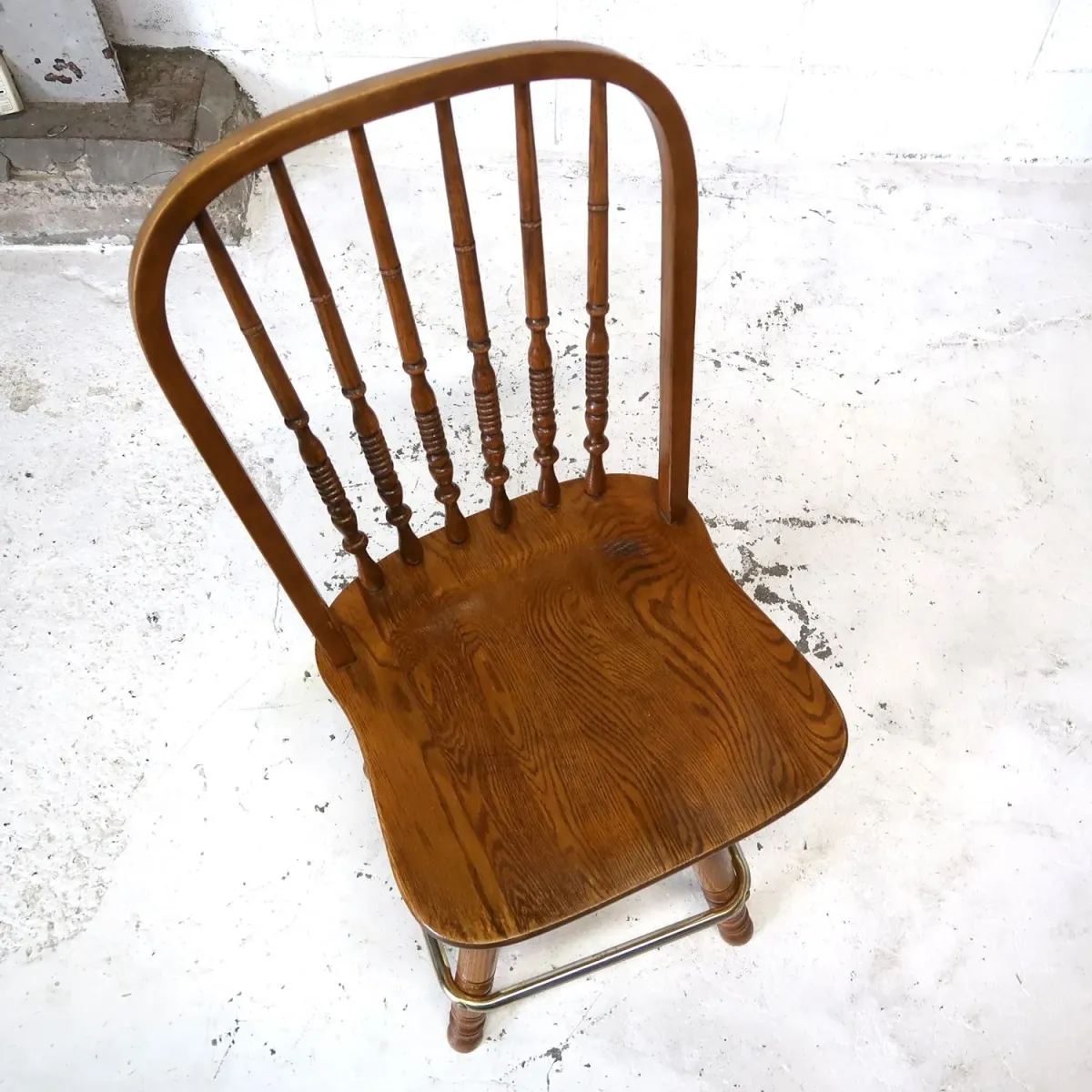 アンティーク ウッド カウンターチェア