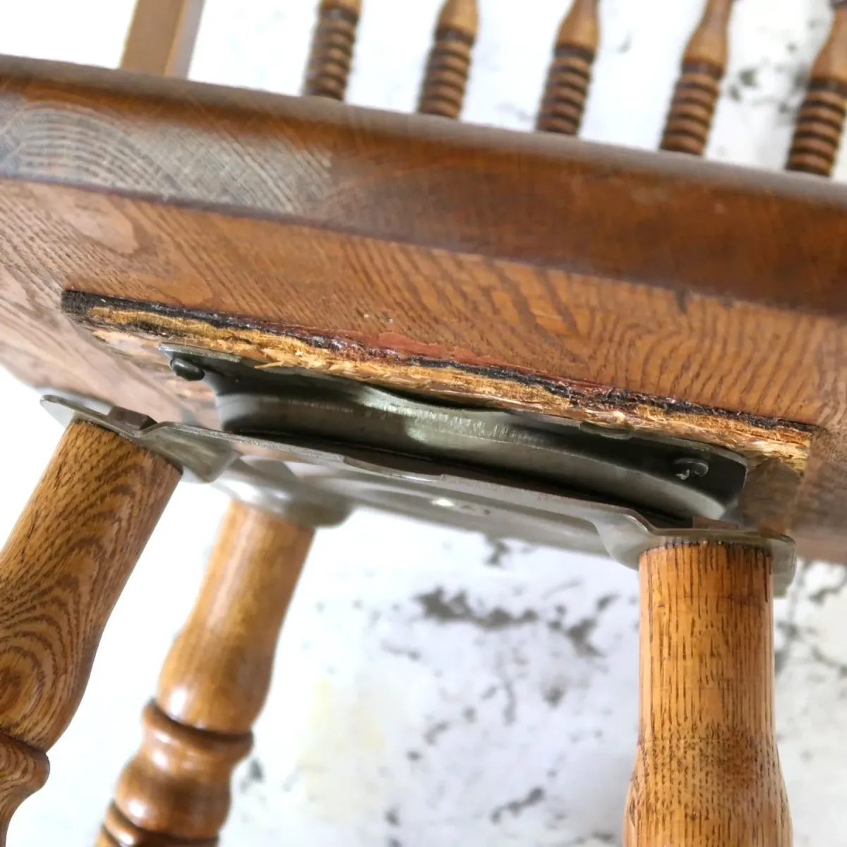 アンティーク ウッド カウンターチェア