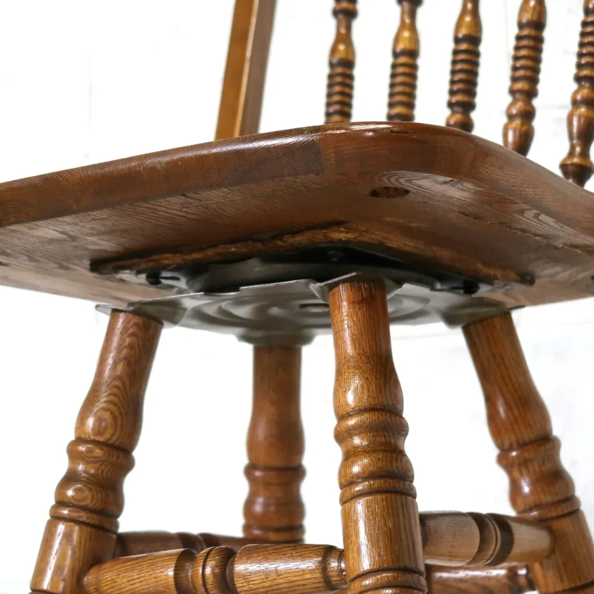 アンティーク ウッド カウンターチェア