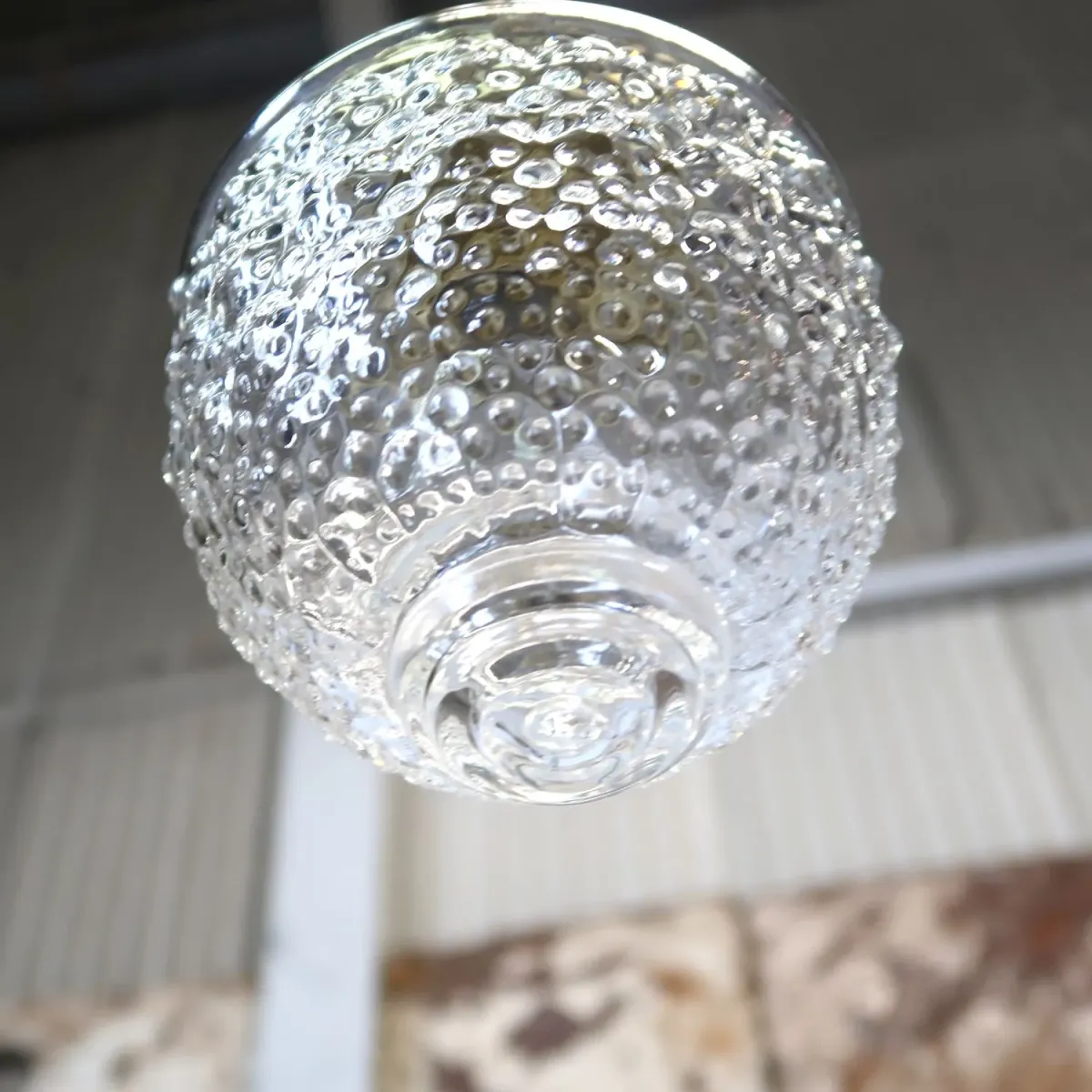 アンティーク クリアガラス ペンダントランプ