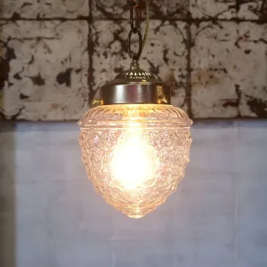 アンティーク クリアガラス ペンダントランプ