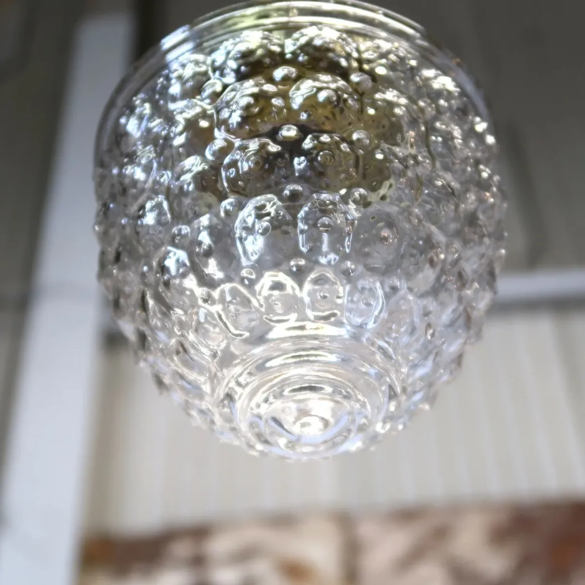 アンティーク クリアガラス ペンダントランプ