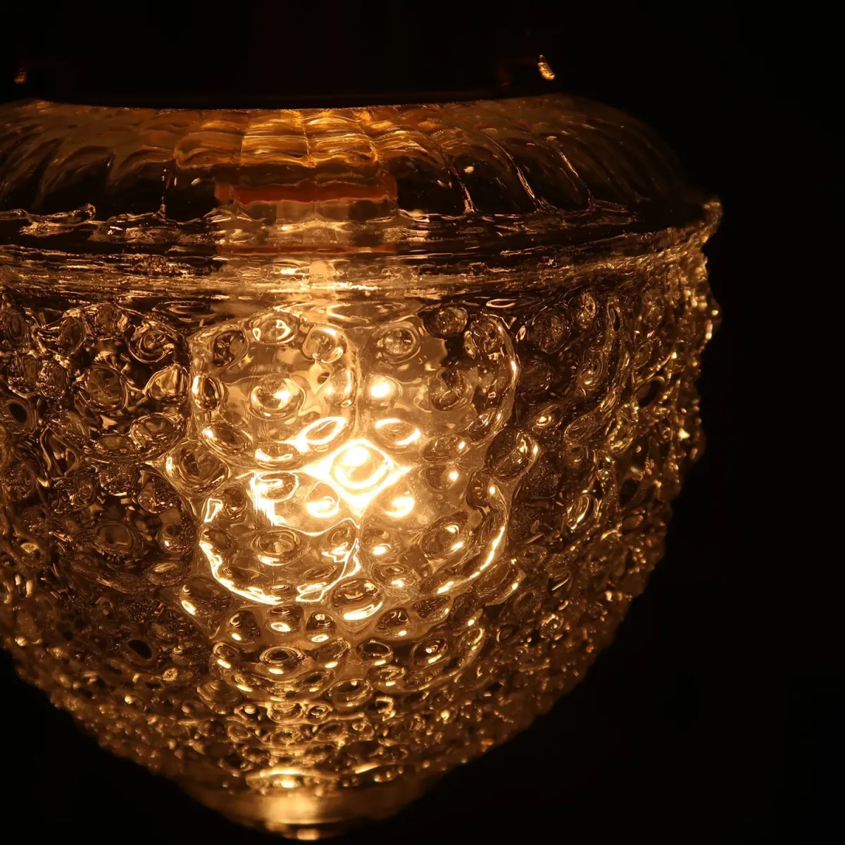 アンティーク クリアガラス ペンダントランプ