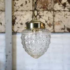 アンティーク クリアガラス ペンダントランプ