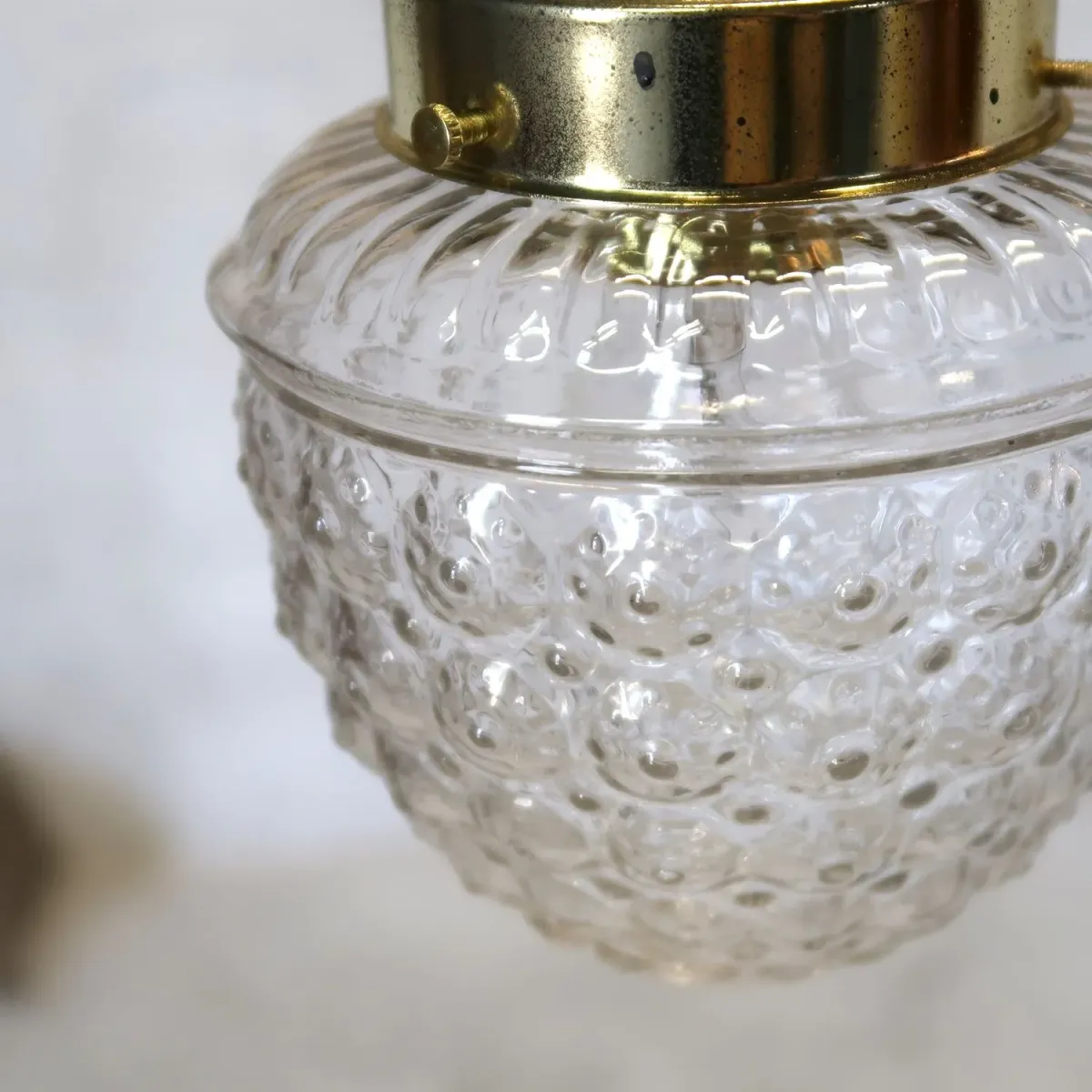 アンティーク クリアガラス ペンダントランプ
