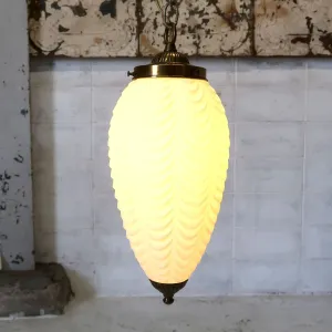 アンティーク ミルクガラス ペンダントランプ