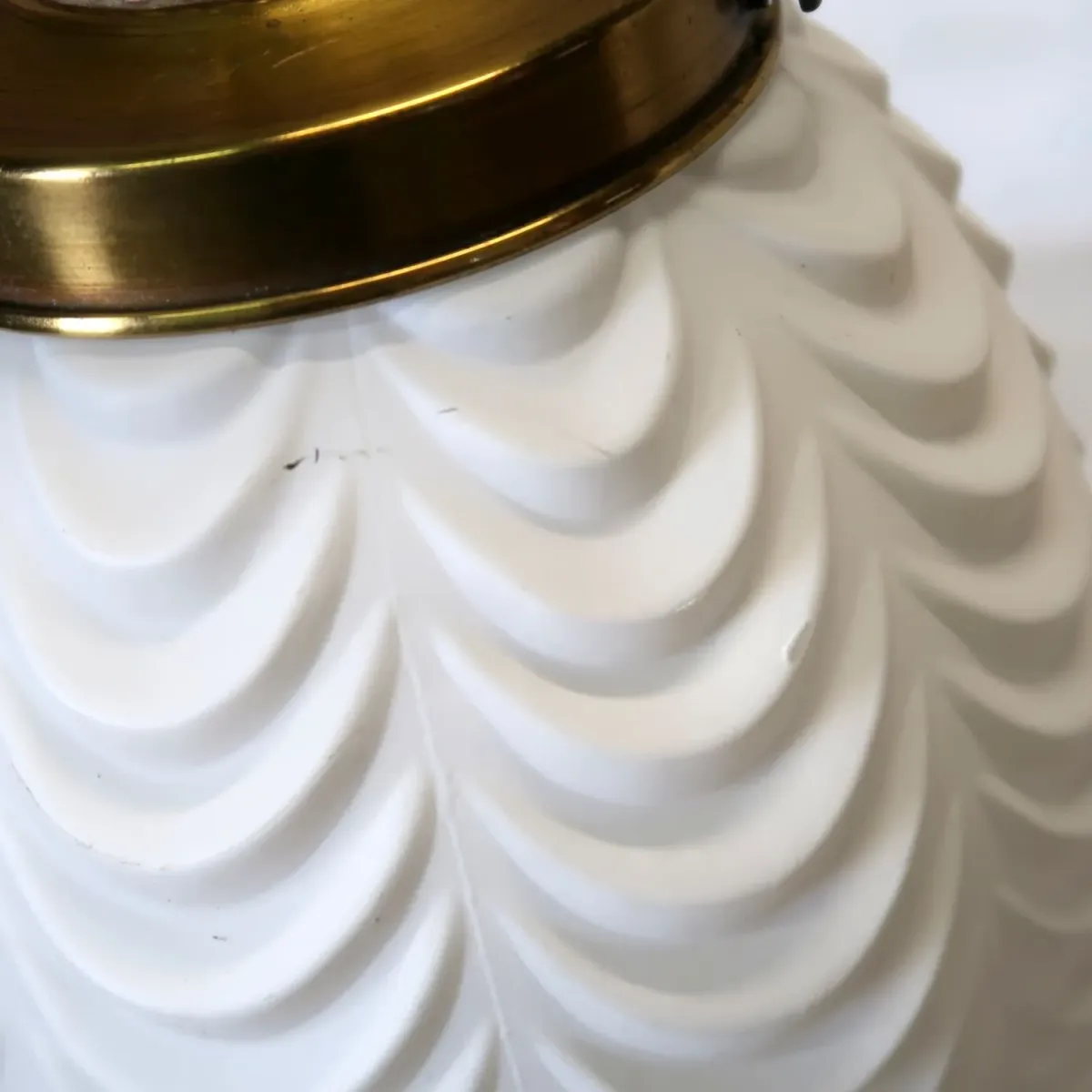 アンティーク ミルクガラス ペンダントランプ