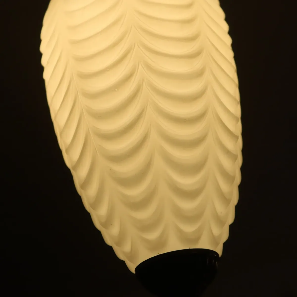 アンティーク ミルクガラス ペンダントランプ