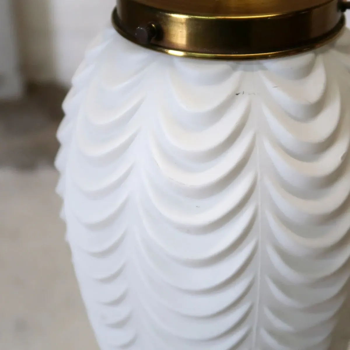 アンティーク ミルクガラス ペンダントランプ