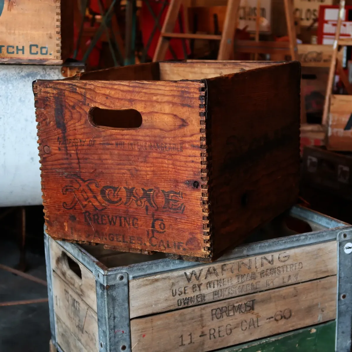 ACME ビンテージ ウッドボックス