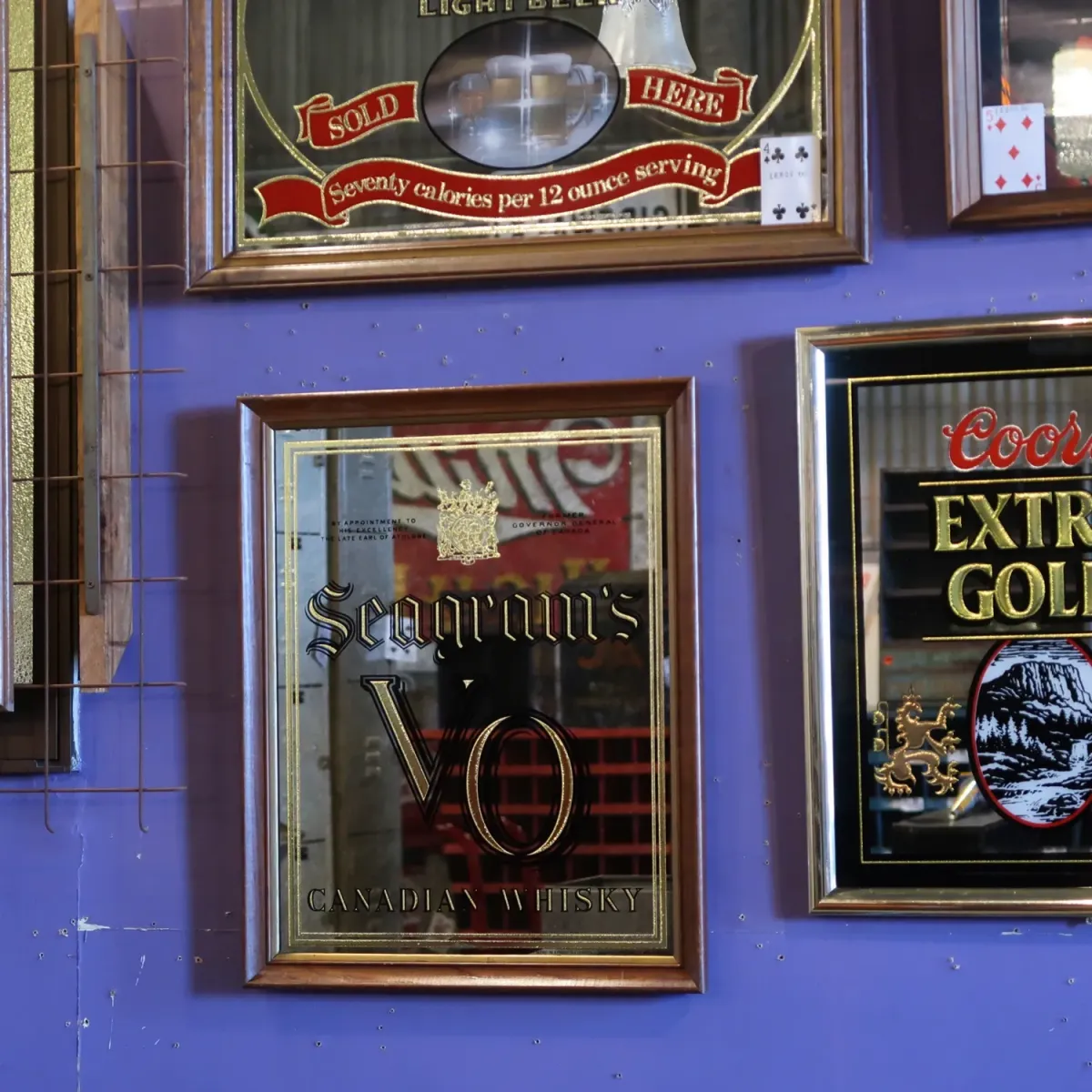 Seagram's VO ビンテージ パブミラー