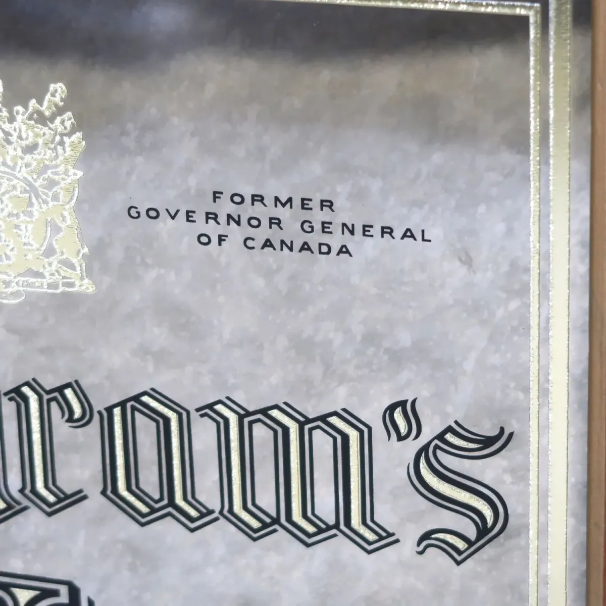 Seagram's VO ビンテージ パブミラー