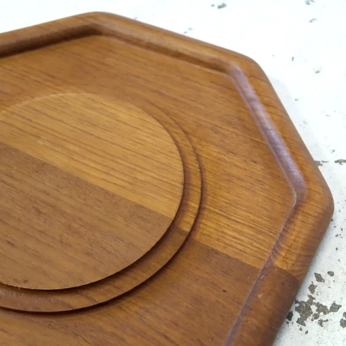 ビンテージ ガラスドーム チークウッド