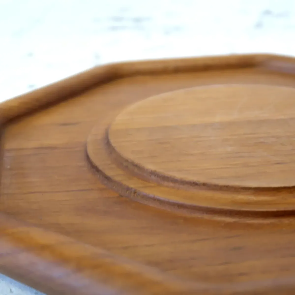 ビンテージ ガラスドーム チークウッド