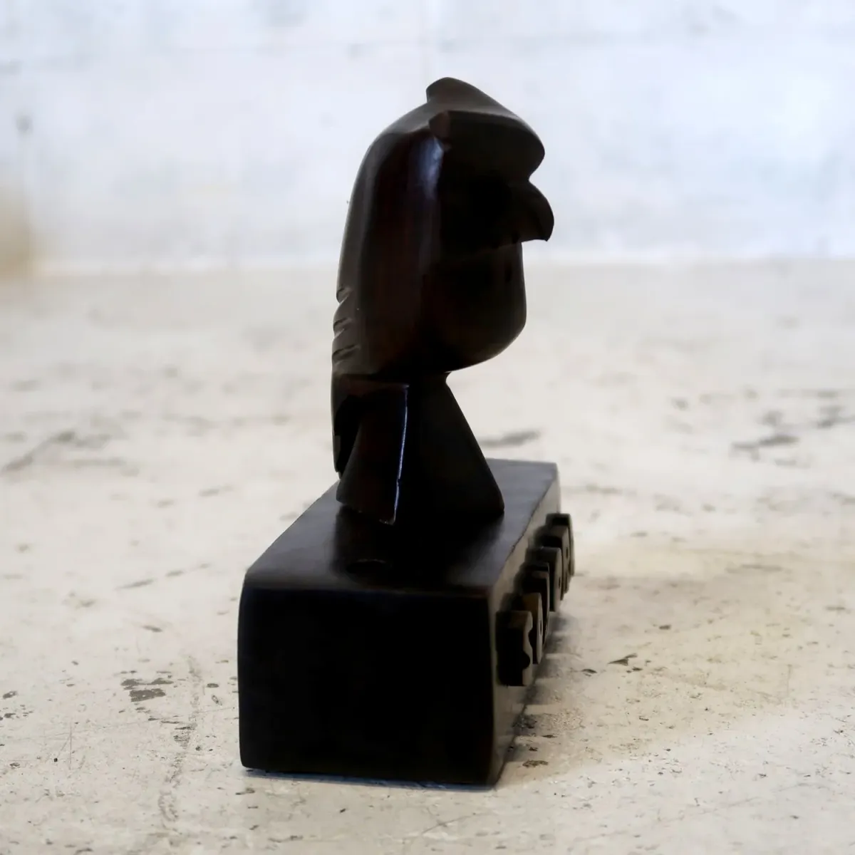 ビンテージ ローズウッドオブジェ ペンスタンド ミミズク