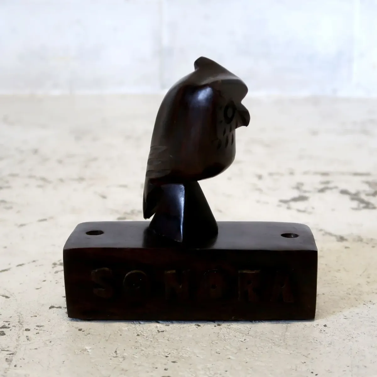 ビンテージ ローズウッドオブジェ ペンスタンド ミミズク