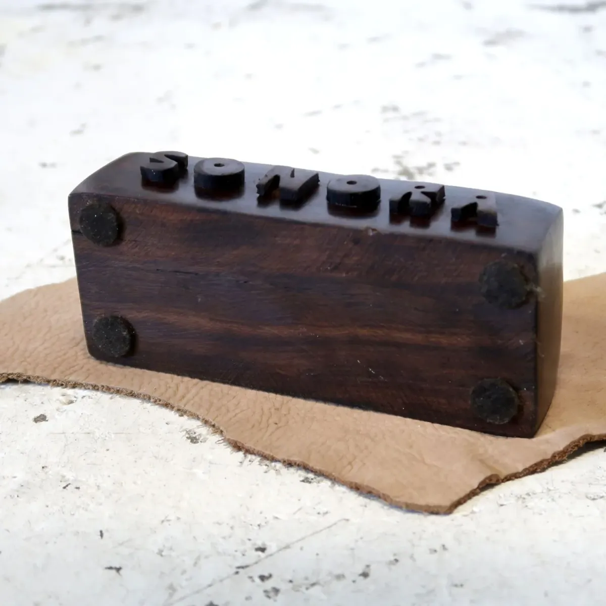 ビンテージ ローズウッドオブジェ ペンスタンド ミミズク