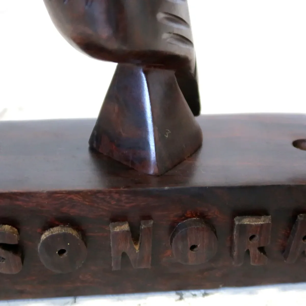 ビンテージ ローズウッドオブジェ ペンスタンド ミミズク