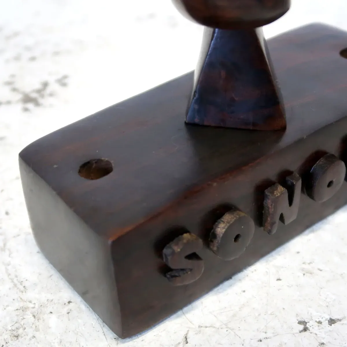 ビンテージ ローズウッドオブジェ ペンスタンド ミミズク