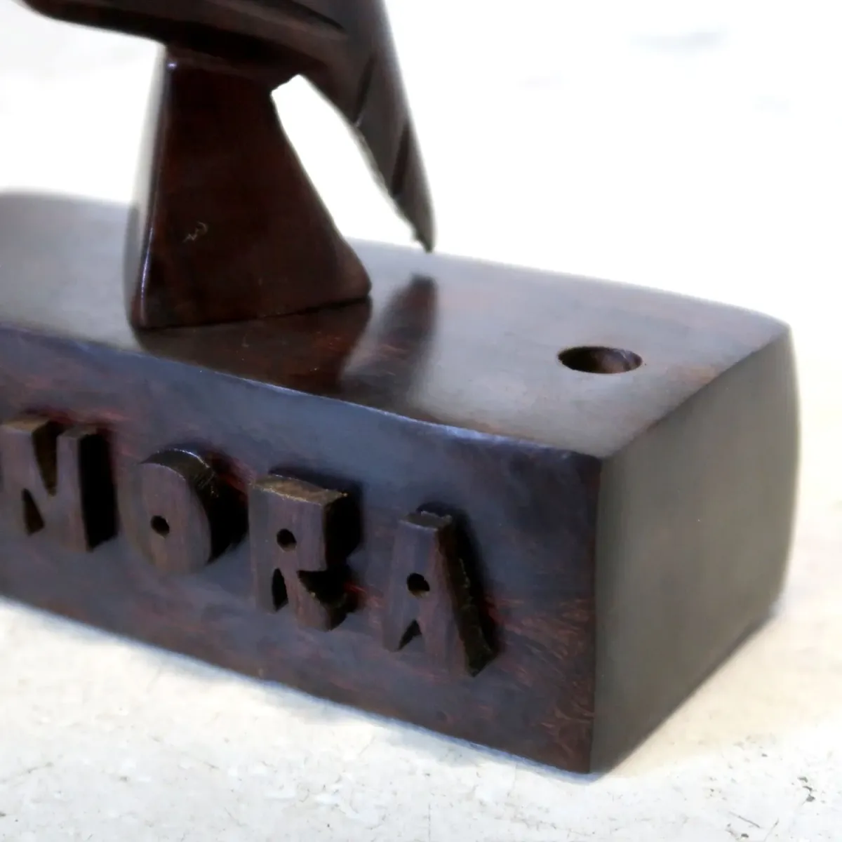 ビンテージ ローズウッドオブジェ ペンスタンド ミミズク