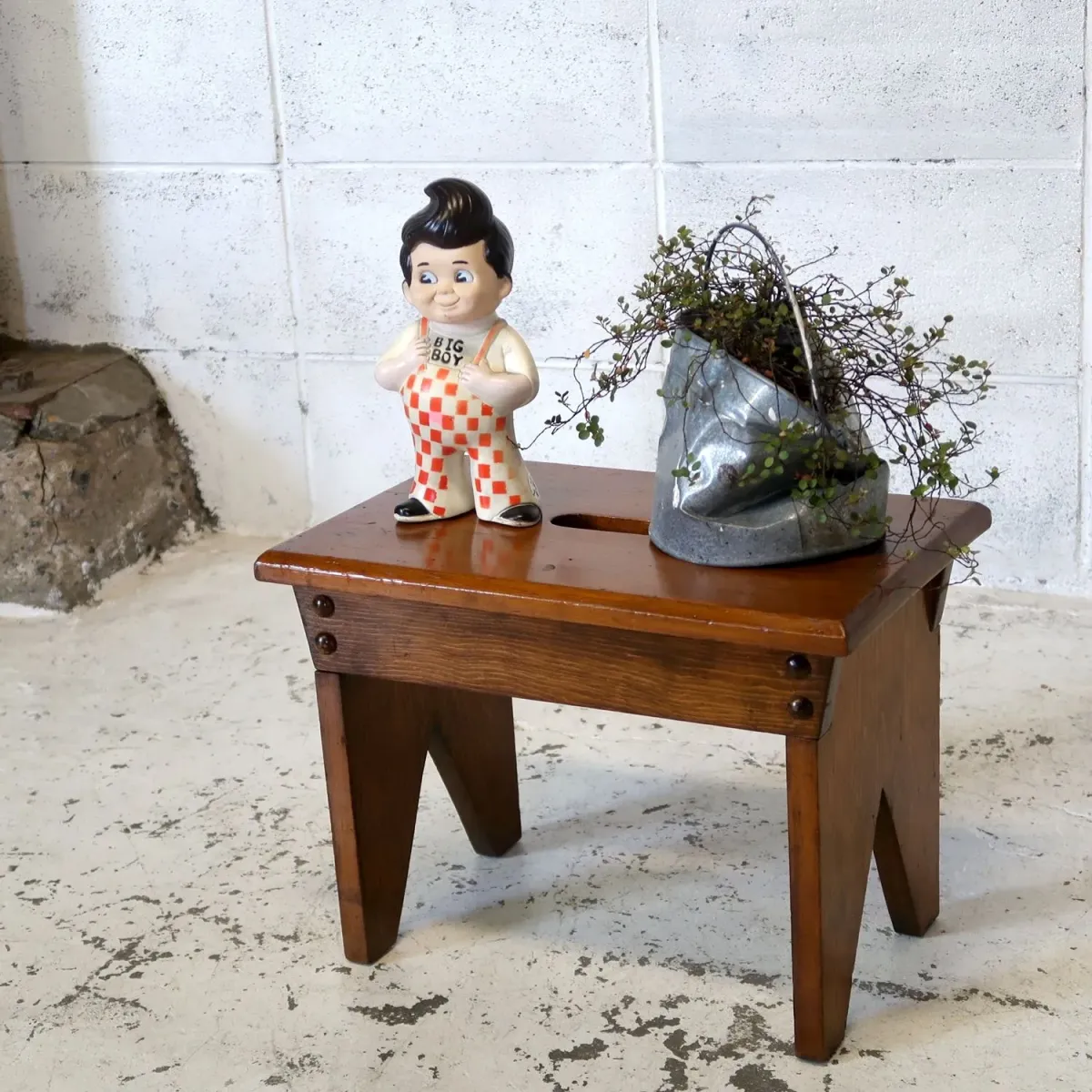 ビンテージ ミルキングスツール ウッドスツール