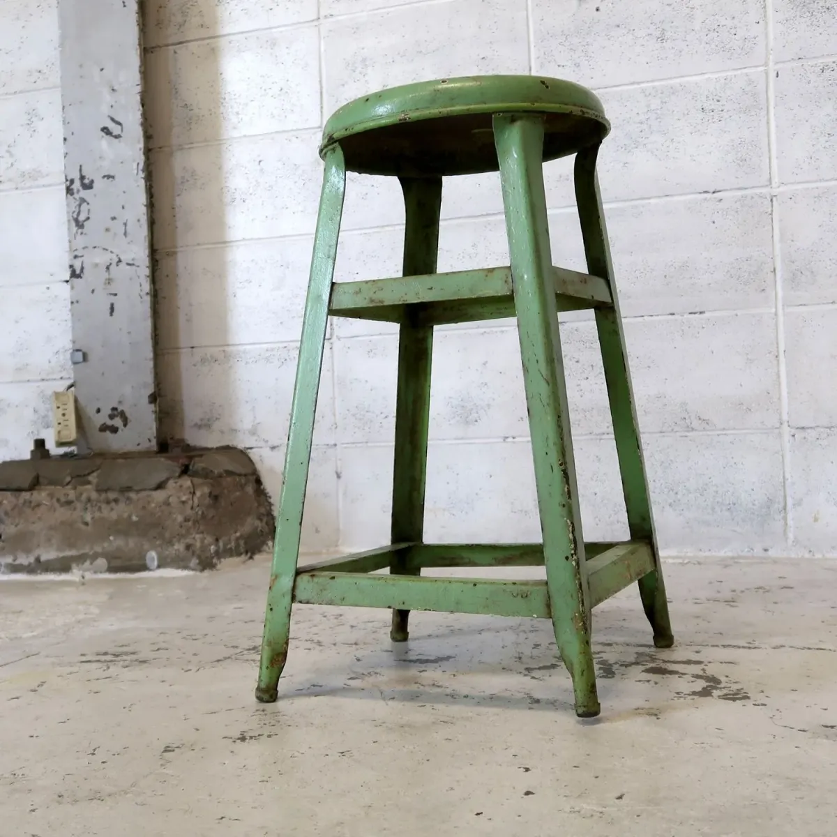 ビンテージ メタルスツール