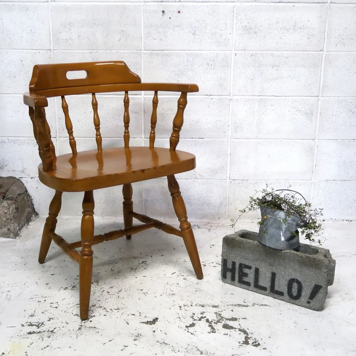 アンティーク ウッド キャプテンチェア