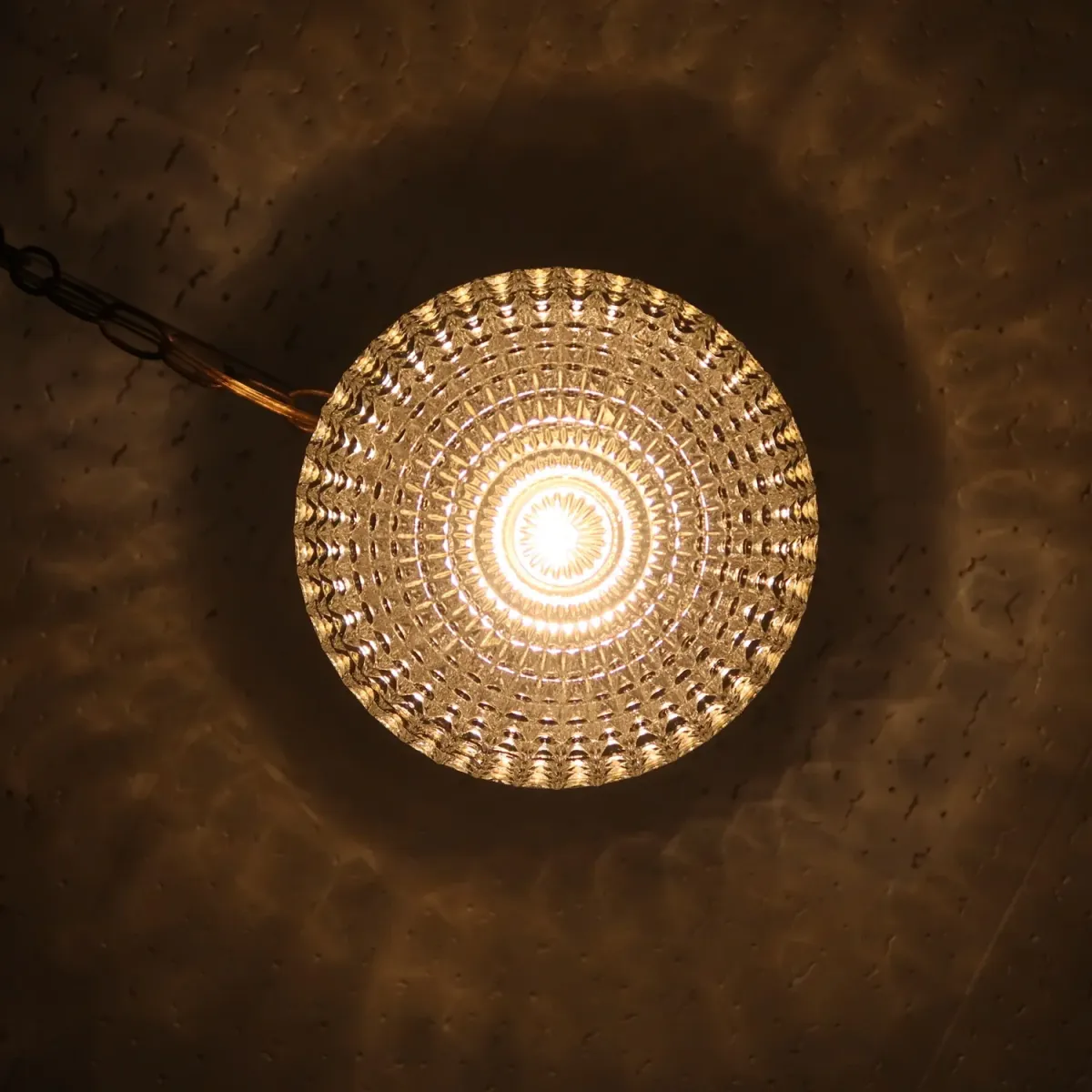 アンティーク カットガラスランプ クリアガラス