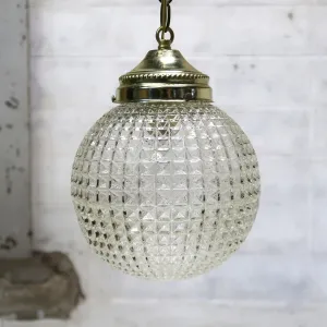 アンティーク カットガラスランプ クリアガラス