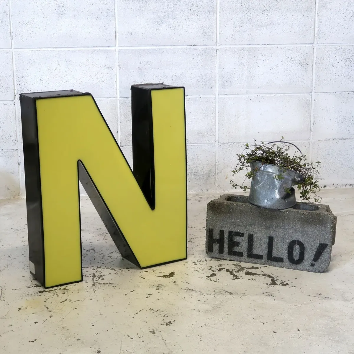 ビンテージ レターサイン 大型 N