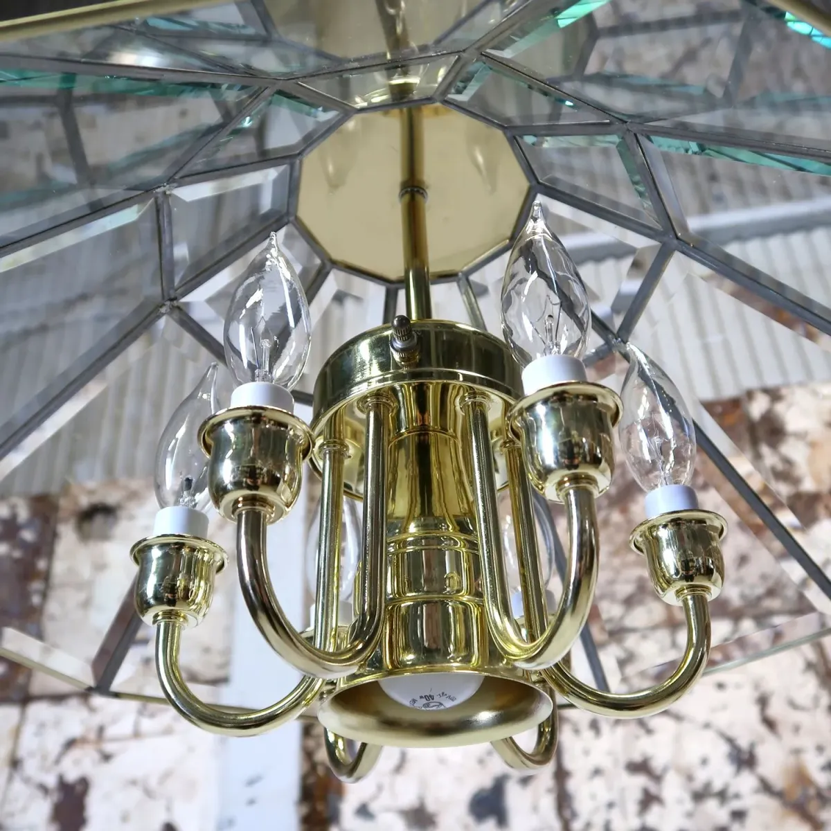 ステンドグラス キャンドルランプ 7灯