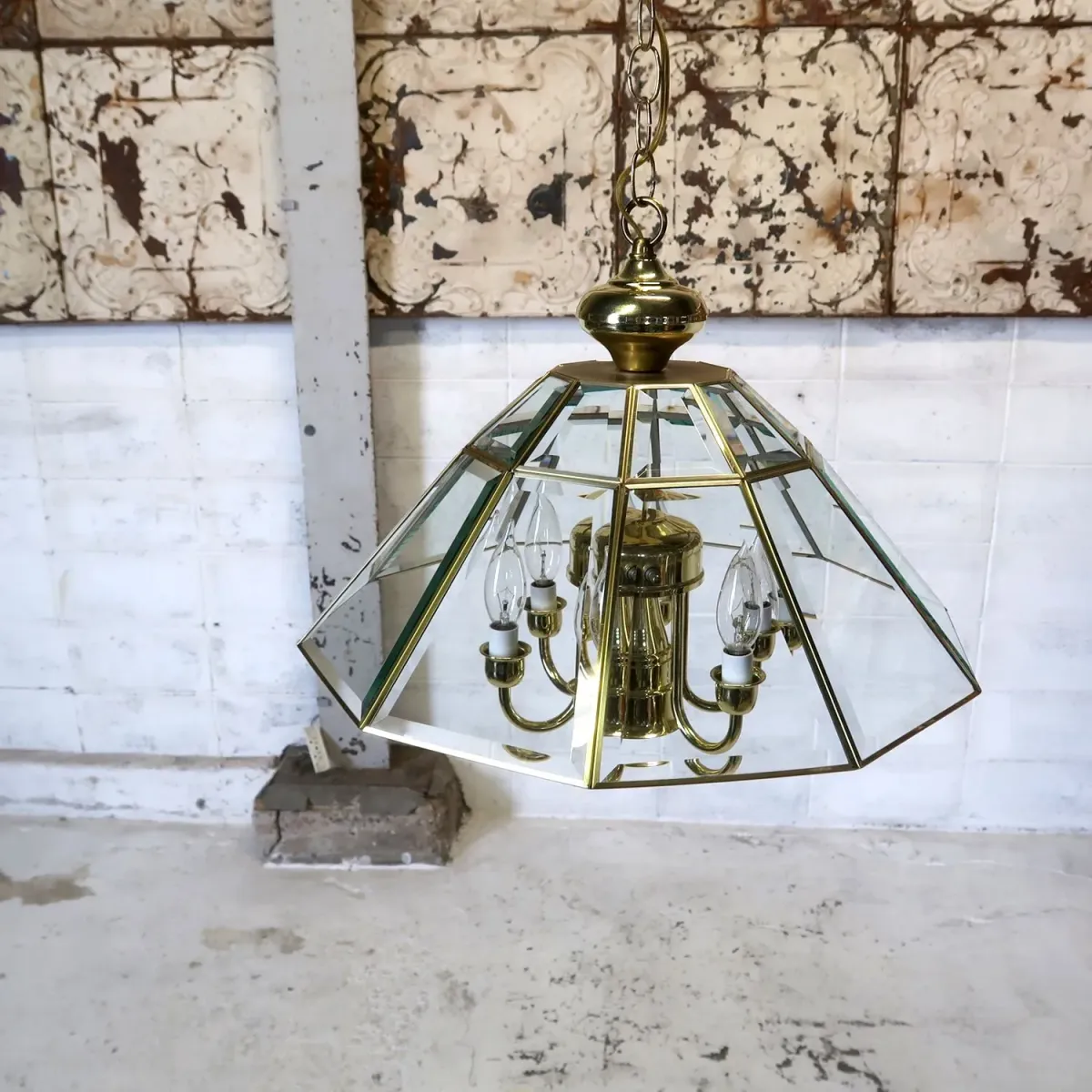 ステンドグラス キャンドルランプ 7灯