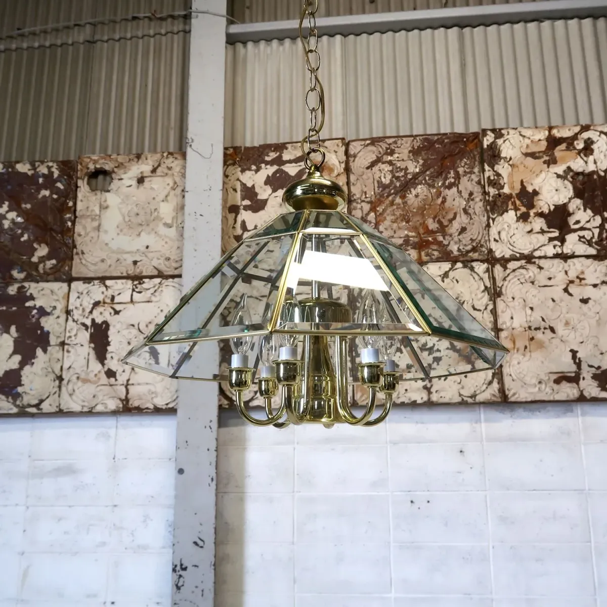 ステンドグラス キャンドルランプ 7灯