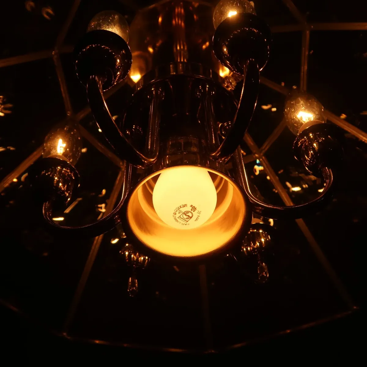 ステンドグラス キャンドルランプ 7灯