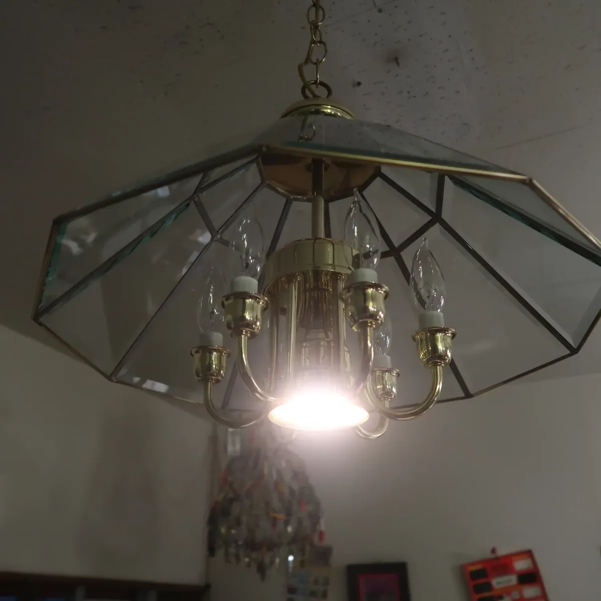 ステンドグラス キャンドルランプ 7灯