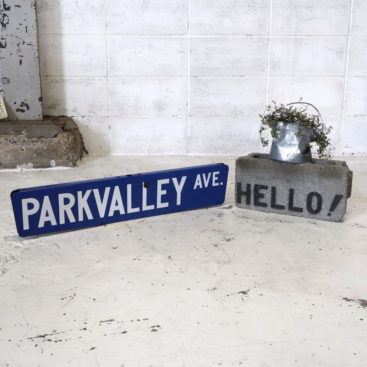 ビンテージ 両面ストリートサイン ホーロー