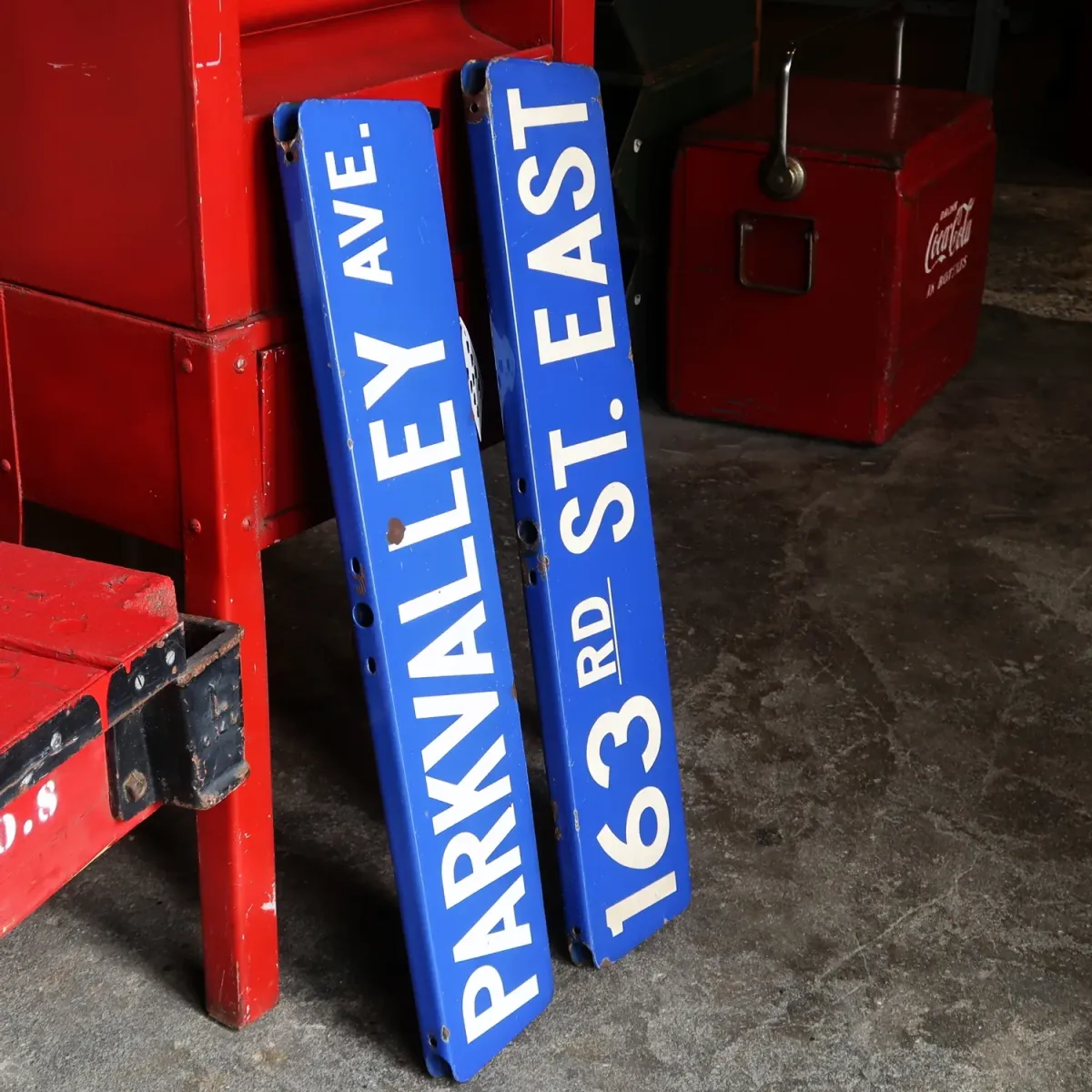 ビンテージ 両面ストリートサイン ホーロー