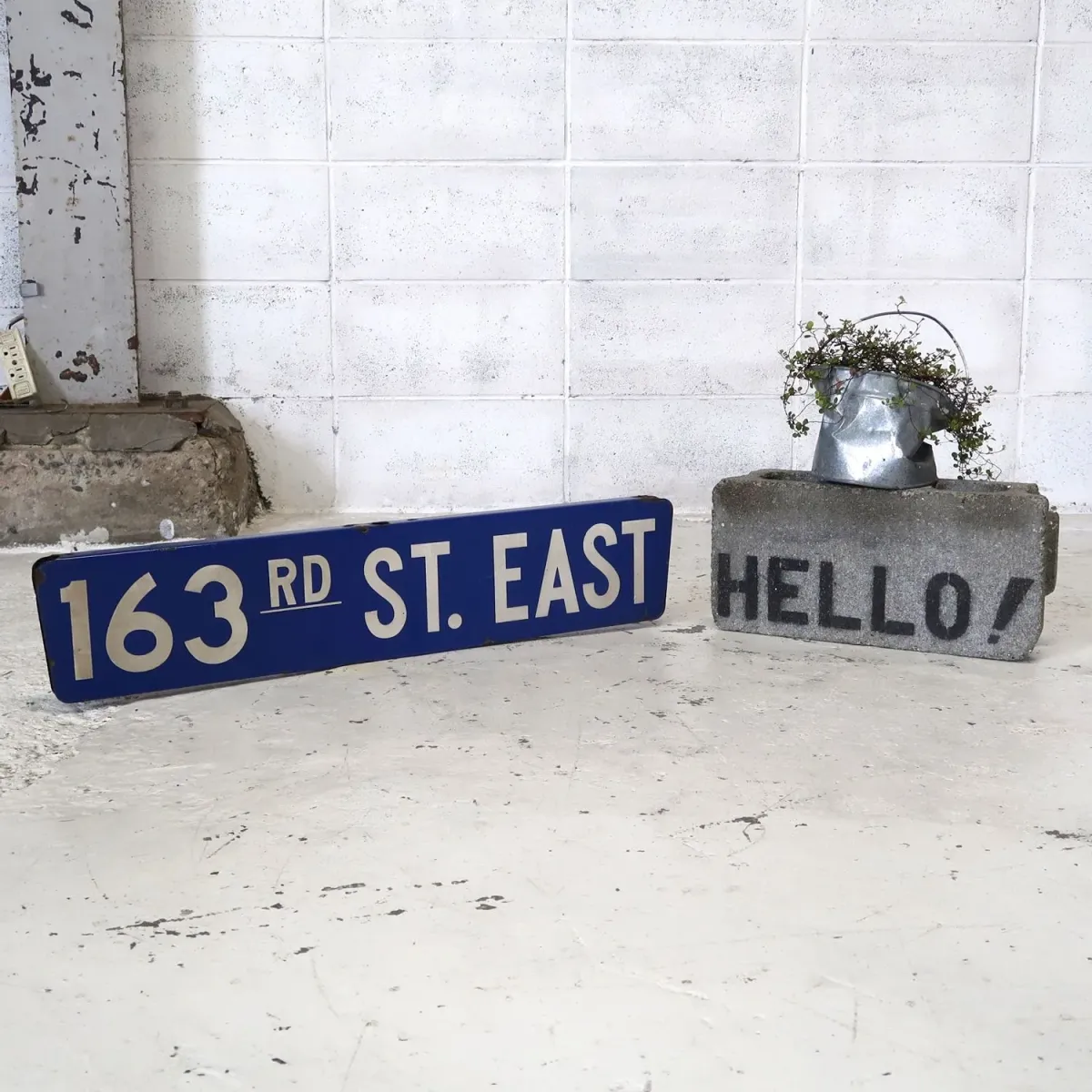 ビンテージ 両面ストリートサイン ホーロー